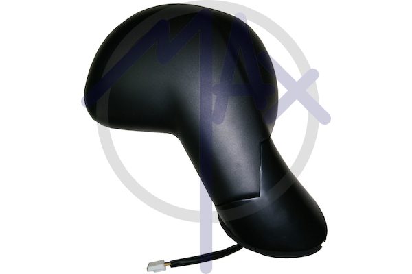 Specchietto retrovisore esterno destro, elettrico, calotta nera, ripiegabile elettricamente, vetro convesso cromato riscaldato, doppio vetro