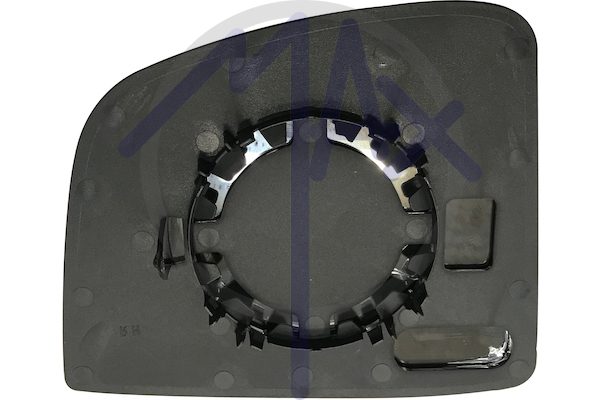 Rear-view mirror glass, left, convex chrome