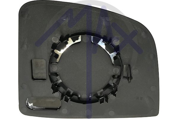 Rear-view mirror glass, right, convex chrome