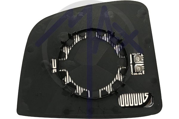 Left rear-view mirror glass, convex chrome, heated