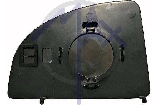 Vetro specchietto retrovisore destro, convesso cromato, doppio vetro parte superiore