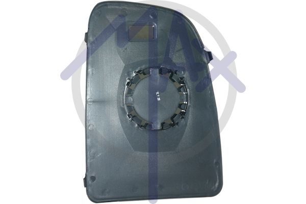 Vetro specchietto retrovisore sinistro, convesso cromato, doppio vetro parte superiore