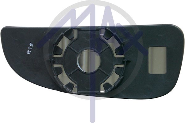 Vetro specchietto retrovisore destro, convesso cromato, doppio vetro parte inferiore