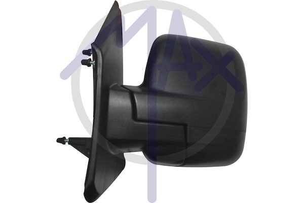 Exterior rear-view mirror left, cable adjustment, black cap, aspherical chrome glass