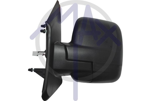 Specchietto retrovisore esterno sinistro, elettrico, calotta nera, vetro asferico cromato riscaldato, 5 pin