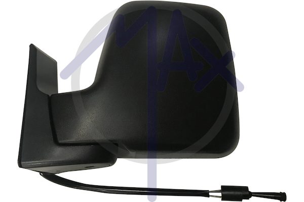 Exterior rear-view mirror, left, cable adjustment, black cover, convex chrome glass