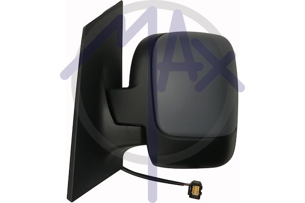 Specchietto retrovisore esterno sinistro, elettrico, calotta da verniciare, vetro convesso cromato riscaldato, doppio vetro