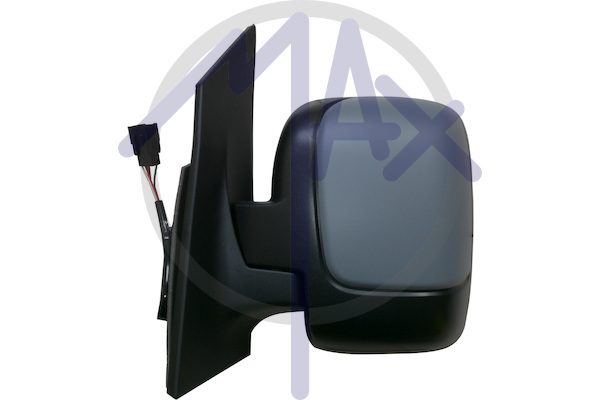 Specchietto retrovisore esterno sinistro, elettrico, calotta da verniciare, ripiegabile elettricamente, vetro convesso cromato riscaldato, doppio vetro