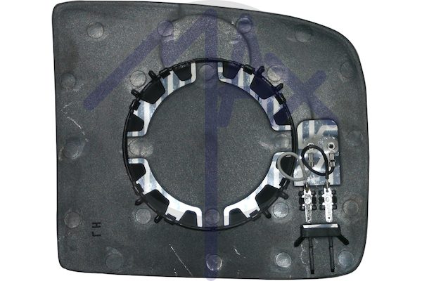 Vetro specchietto retrovisore destro, convesso cromato riscaldato, doppio vetro parte superiore