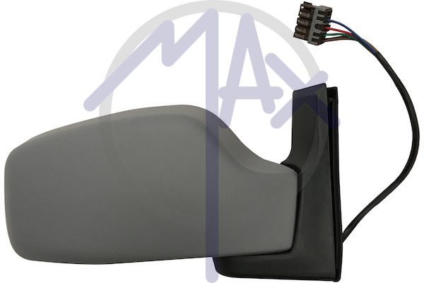 Right outer rear-view mirror, electric, cover to be painted, with temperature sensor, heated chrome convex glass