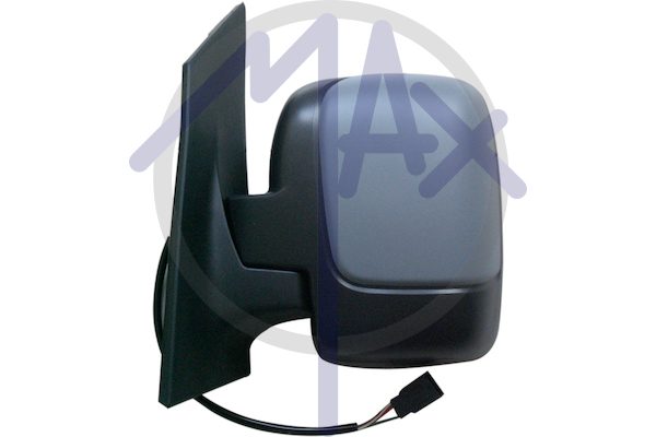 Specchietto retrovisore esterno sinistro, elettrico, calotta da verniciare, vetro convesso cromato riscaldato, vetro singolo