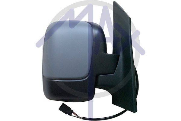 Specchietto retrovisore esterno destro, elettrico, calotta da verniciare, con sensore temperatura, vetro convesso cromato riscaldato, vetro singolo
