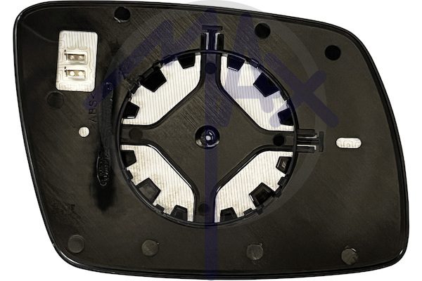 Left rear-view mirror glass, convex chrome, heated