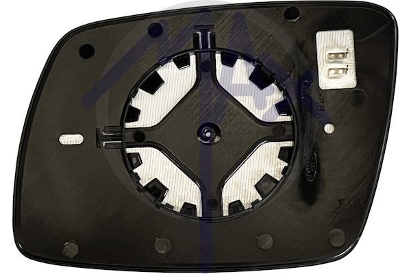 Right rear-view mirror glass, convex chrome, heated