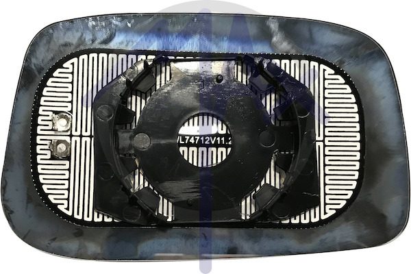 Left rear-view mirror glass, convex chrome, heated