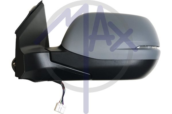 Specchietto retrovisore esterno sinistro, elettrico, calotta da verniciare, con freccia, ripiegabile elettricamente, vetro convesso cromato, 7 pin