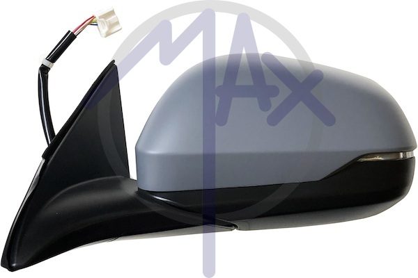 Specchietto retrovisore esterno sinistro, elettrico, calotta da verniciare, con freccia, vetro convesso cromato riscaldato, 6 pin