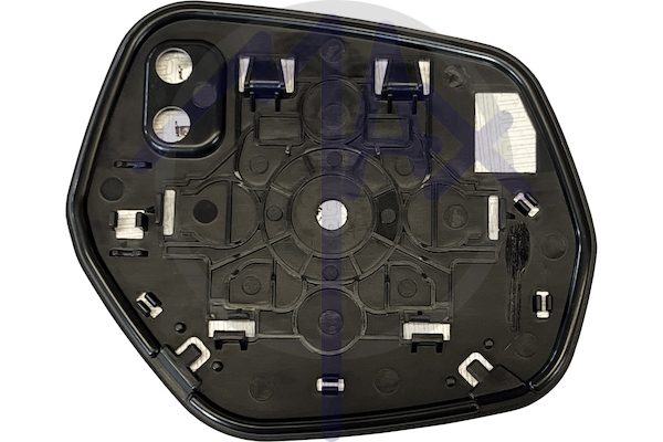 Left rear-view mirror glass, convex chrome, heated