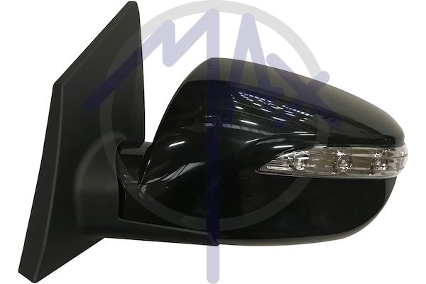 Exterior rear-view mirror left, electric, cap to be painted, with indicator, convex chrome heated glass, 6 pin