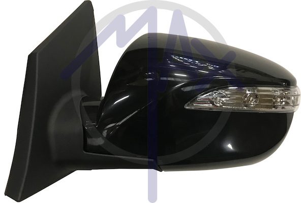 Specchietto retrovisore esterno sinistro, elettrico, calotta da verniciare, con freccia, ripiegabile elettricamente, vetro convesso cromato riscaldato, 8 pin