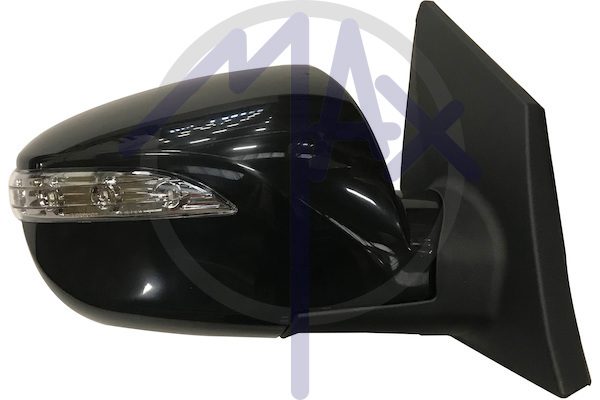 Specchietto retrovisore esterno destro, elettrico, calotta da verniciare, con freccia, ripiegabile elettricamente, vetro convesso cromato riscaldato, 8 pin