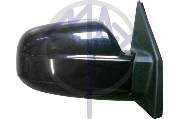 Specchietto retrovisore esterno destro, elettrico, calotta nera, vetro convesso cromato, 3 pin