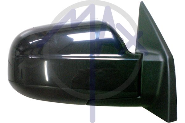 Specchietto retrovisore esterno destro, elettrico, calotta nera, vetro convesso cromato riscaldato, 5 pin