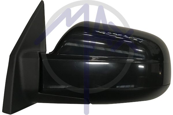 Specchietto retrovisore esterno sinistro, elettrico, calotta nera, ripiegabile elettricamente, vetro convesso cromato, 5 pin