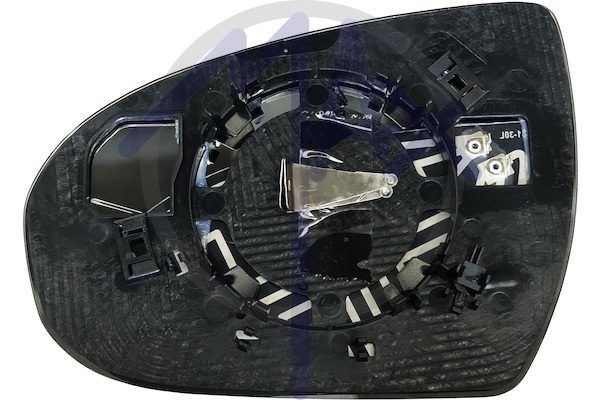 Right rear-view mirror glass, convex chrome, heated