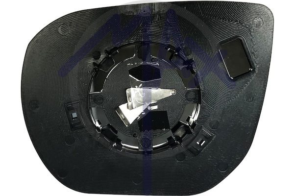 Rear-view mirror glass, right, convex chrome