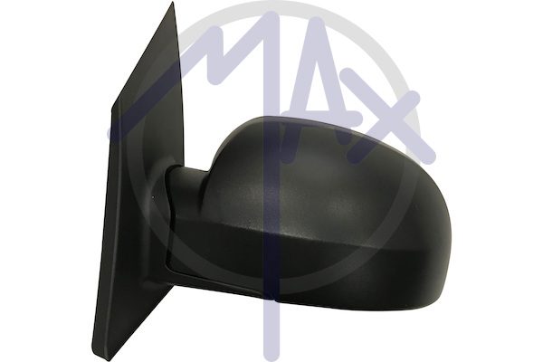Exterior rear-view mirror left, electric, black cap, convex chrome heated glass