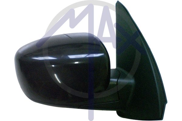 Specchietto retrovisore esterno destro, elettrico, calotta nera, vetro convesso cromato