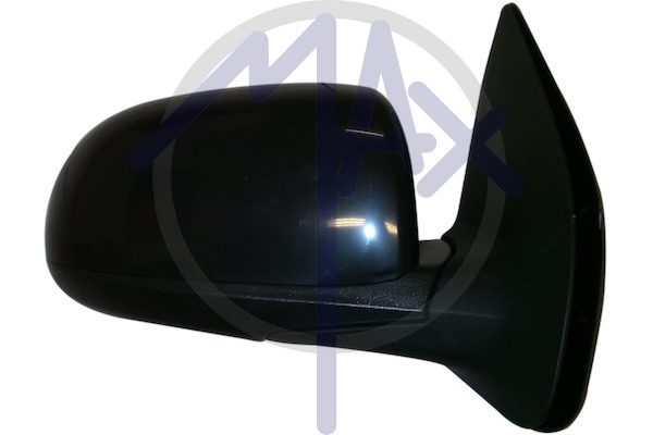 Specchietto retrovisore esterno destro, elettrico, calotta nera, vetro convesso cromato, 3 pin