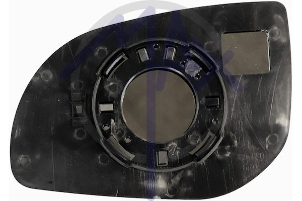 Rear-view mirror glass, right, convex chrome