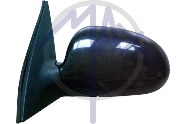 Specchietto retrovisore esterno sinistro, elettrico, calotta nera, vetro asferico cromato riscaldato