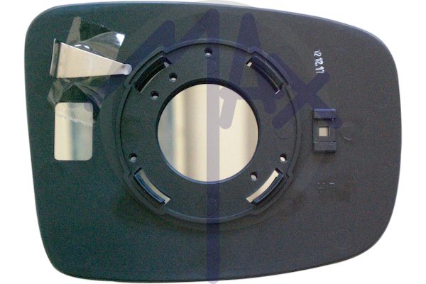 Rear-view mirror glass, left, convex chrome