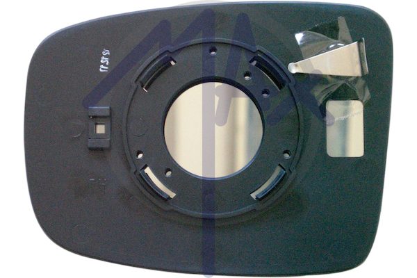 Rear-view mirror glass, right, convex chrome