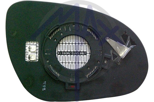 Vetro specchietto retrovisore sinistro, asferico cromato riscaldato, modello Corea