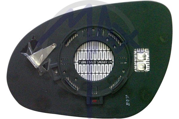 Vetro specchietto retrovisore destro, convesso cromato riscaldato, modello Corea