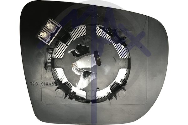 Left rear-view mirror glass, convex chrome, heated