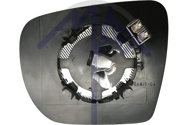 Right rear-view mirror glass, convex chrome, heated