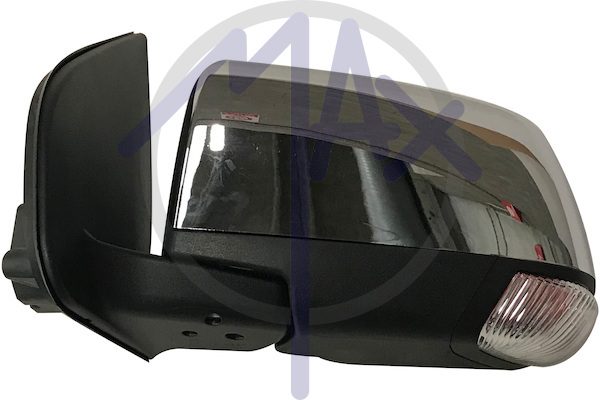 Specchietto retrovisore esterno sinistro, elettrico, calotta cromata, con freccia, ripiegabile elettricamente, vetro convesso cromato, 8 pin