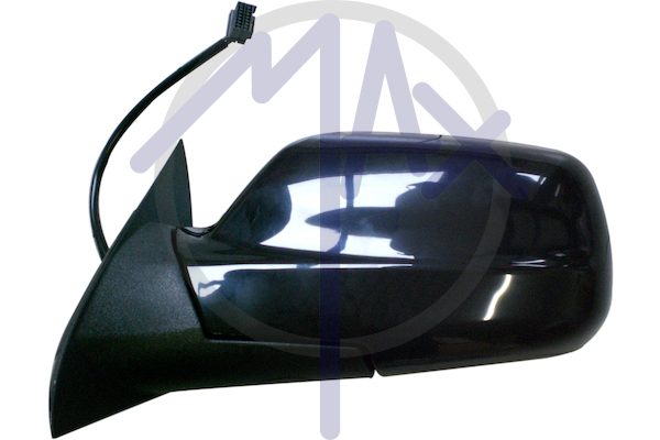 Specchietto retrovisore esterno sinistro, elettrico, calotta da verniciare, vetro cromato riscaldato, 5 pin