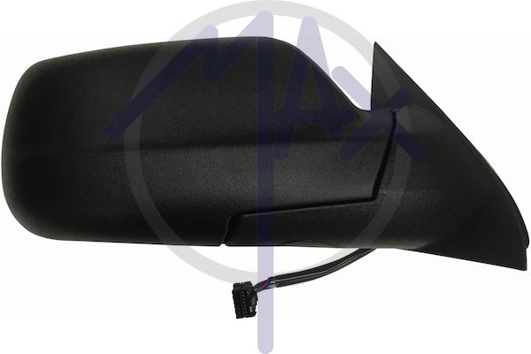 Specchietto retrovisore esterno destro, elettrico, calotta nera, ripiegabile elettricamente, con memoria, vetro convesso cromato riscaldato, 11 pin