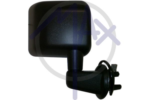 Specchietto retrovisore esterno destro, elettrico, calotta nera, vetro convesso cromato riscaldato, 5 pin