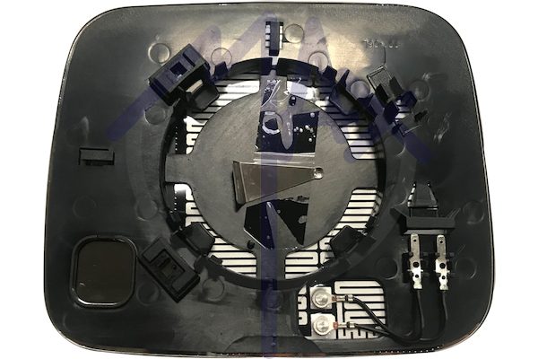 Left rear-view mirror glass, aspherical chrome, heated
