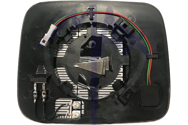 Right rear-view mirror glass, heated chrome convex, with BLIS system (blind spot)