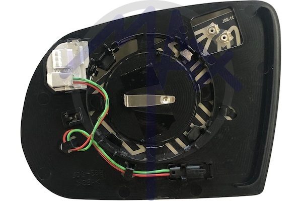 Right rear-view mirror glass, heated chrome convex, with BLIS system (blind spot)