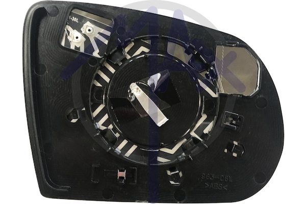 Left rear-view mirror glass, aspherical chrome, heated