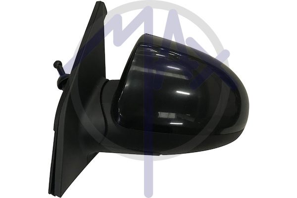 Exterior rear-view mirror, left, cable adjustment, black cover, convex chrome glass